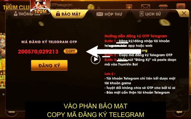 Bước 1: Game kích hoạt Telegram tặng tiền