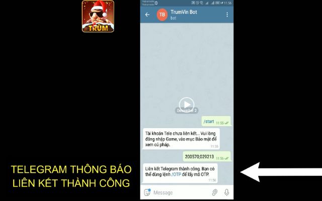 Bước 2: Nhắn tin xác nhận với nhà cái để lấy mã OTP 