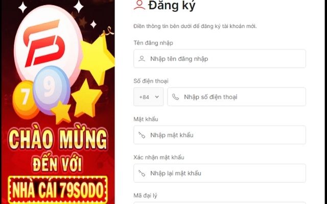 Hướng dẫn đăng ký tài khoản tại 79 số đỏ